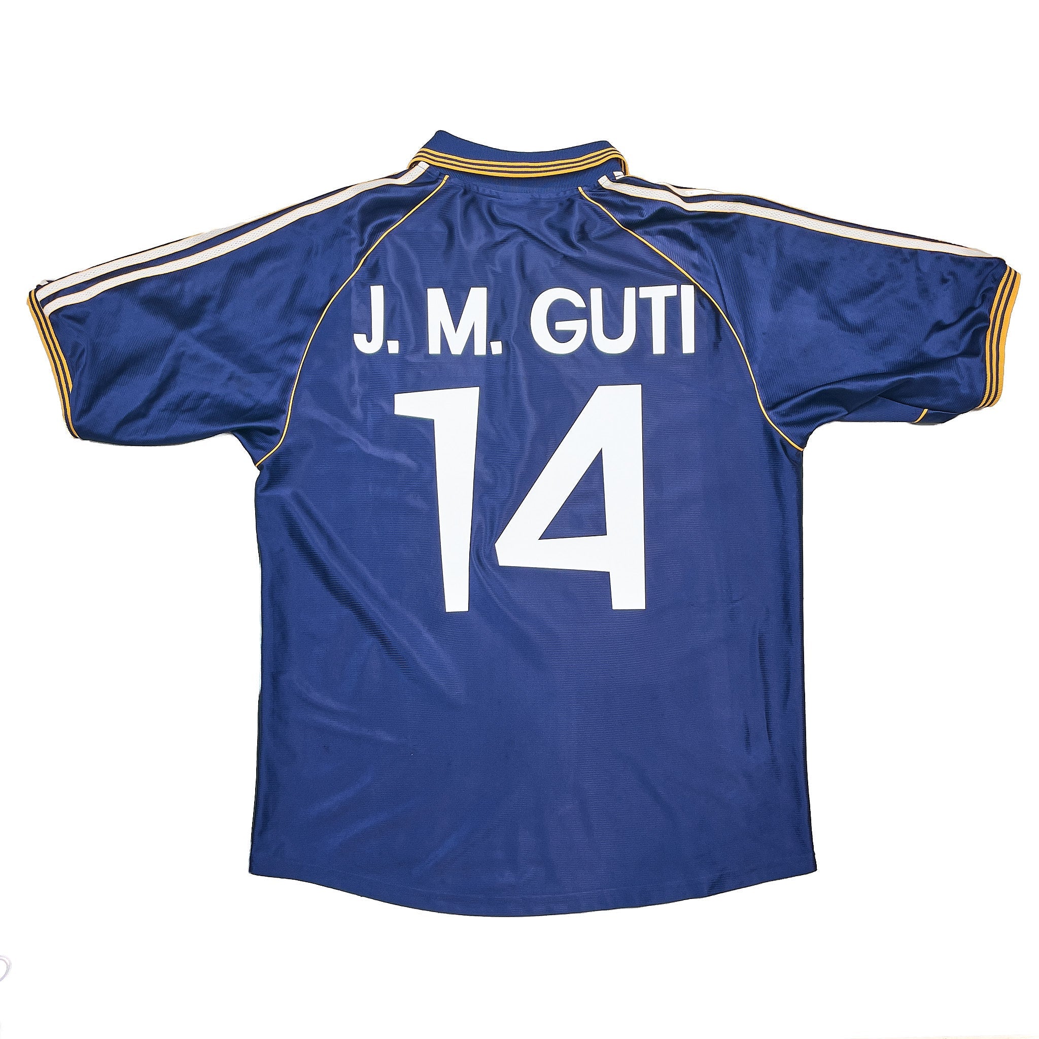 Buy 1998/99 Real Madrid J M Guti 14 Third Shirt (XL) Adidas ~ Free worldwide shipping available ~ Authentic Vintage Football Shirts from Cult Kits