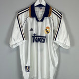 1998/99 REAL MADRID MCMANAMAN 8 HOME SHIRT (L) ADIDAS - Cult Kits - Large - Buy Vintage Football Shirts, Authentic Retro Football Shirts For Sale, Classic Football Shirts & Soccer Jersey