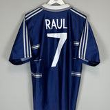 Shop 1998/99 REAL MADRID RAUL #7 AWAY SHIRT (M) ADIDAS, classic football shirts, vintage football shirts & retro soccer jerseys at Cult Kits