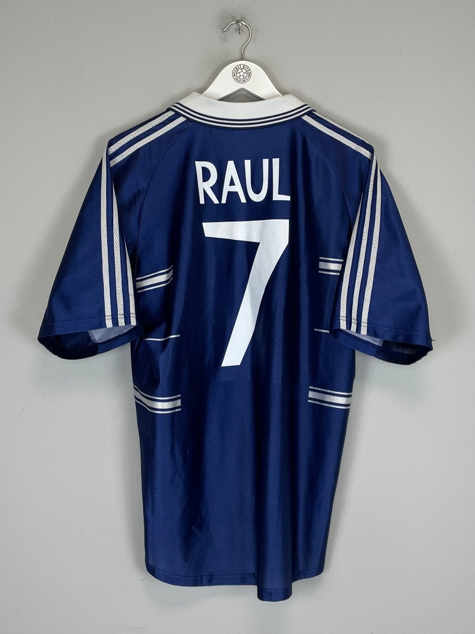 Shop 1998/99 REAL MADRID RAUL #7 AWAY SHIRT (M) ADIDAS, classic football shirts, vintage football shirts & retro soccer jerseys at Cult Kits