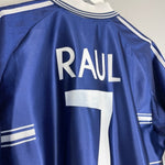 1998/99 REAL MADRID RAUL 7 AWAY SHIRT (M) ADIDAS - Cult Kits - Medium - Buy Vintage Football Shirts, Authentic Retro Football Shirts For Sale, Classic Football Shirts & Soccer Jersey
