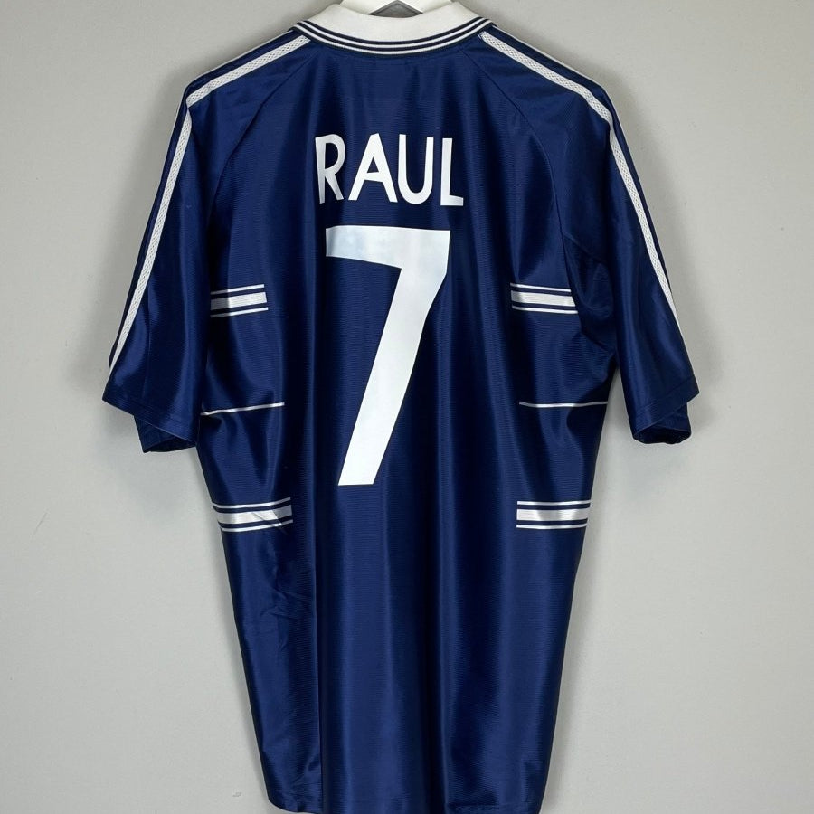 1998/99 REAL MADRID RAUL 7 AWAY SHIRT (M) ADIDAS - Cult Kits - Medium - Buy Vintage Football Shirts, Authentic Retro Football Shirts For Sale, Classic Football Shirts & Soccer Jersey