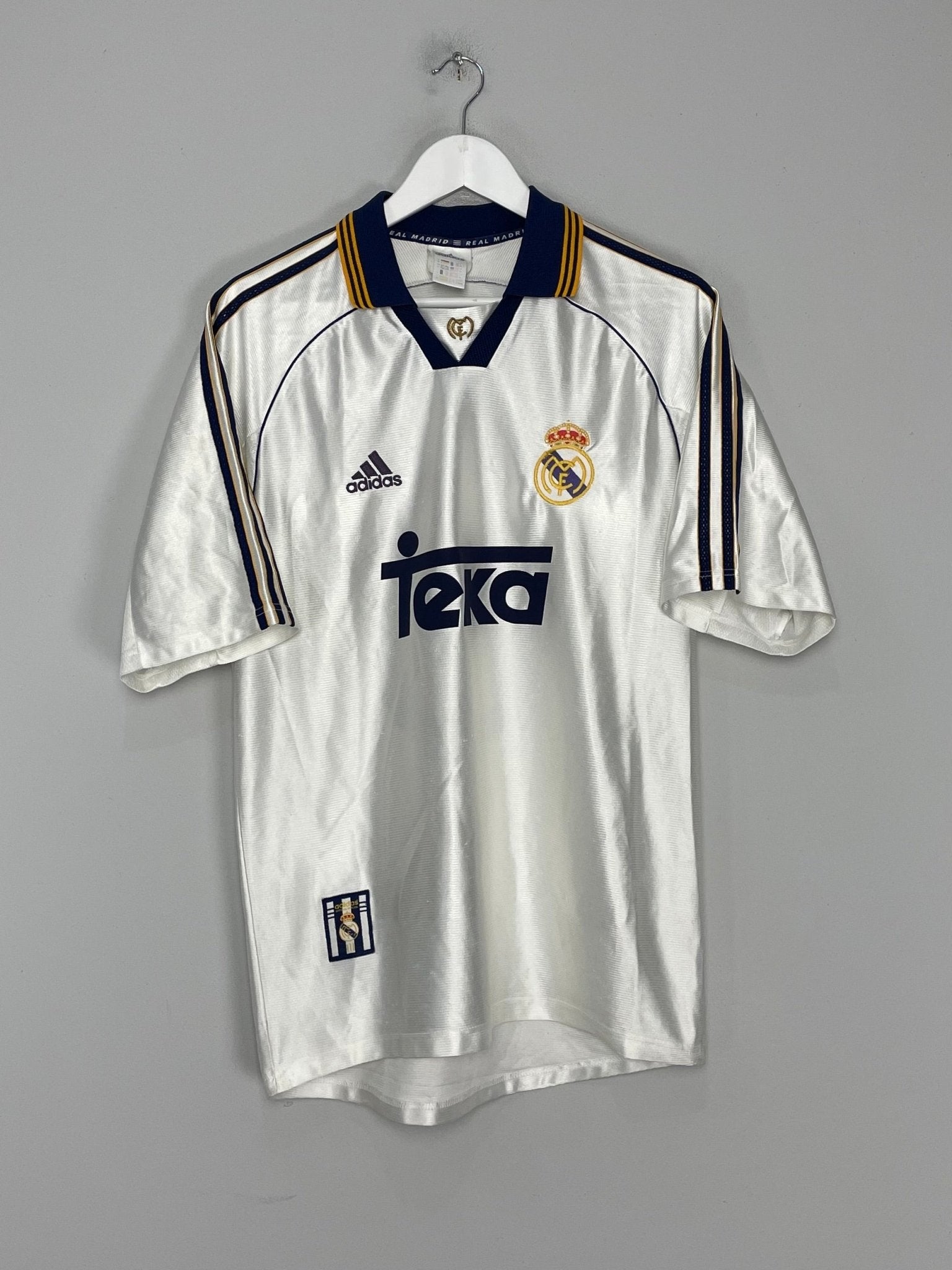 Shop 1998/99 REAL MADRID R.CARLOS #3 HOME SHIRT (M) ADIDAS, classic football shirts, vintage football shirts & retro soccer jerseys at Cult Kits