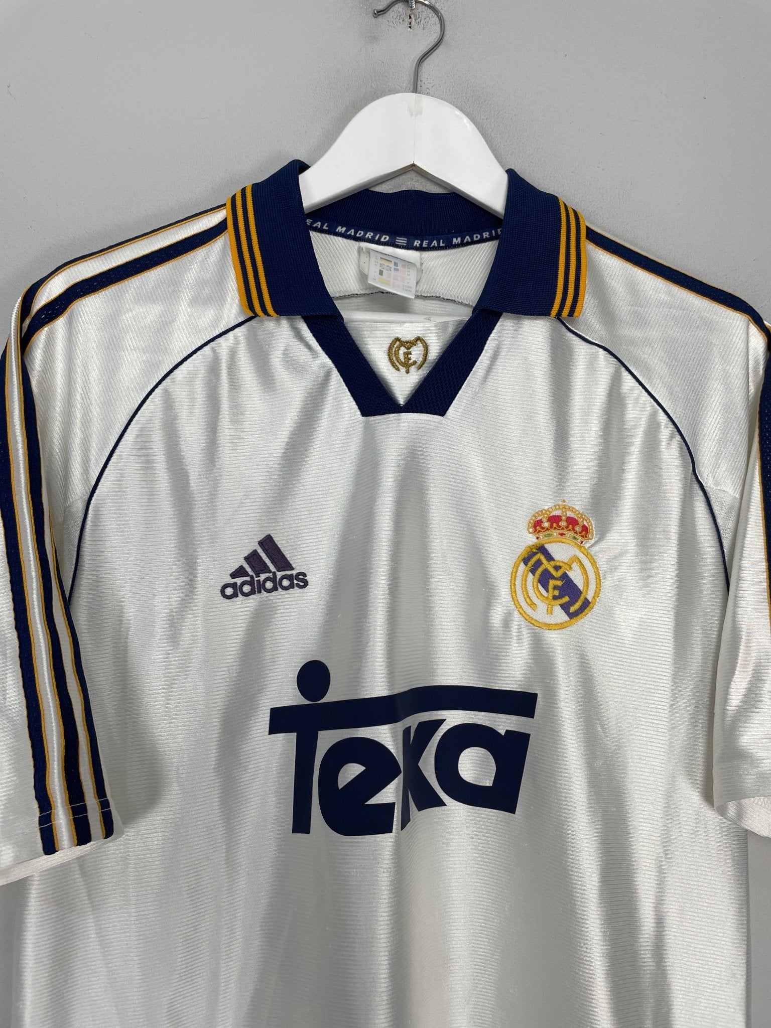 Shop 1998/99 REAL MADRID R.CARLOS #3 HOME SHIRT (M) ADIDAS, classic football shirts, vintage football shirts & retro soccer jerseys at Cult Kits