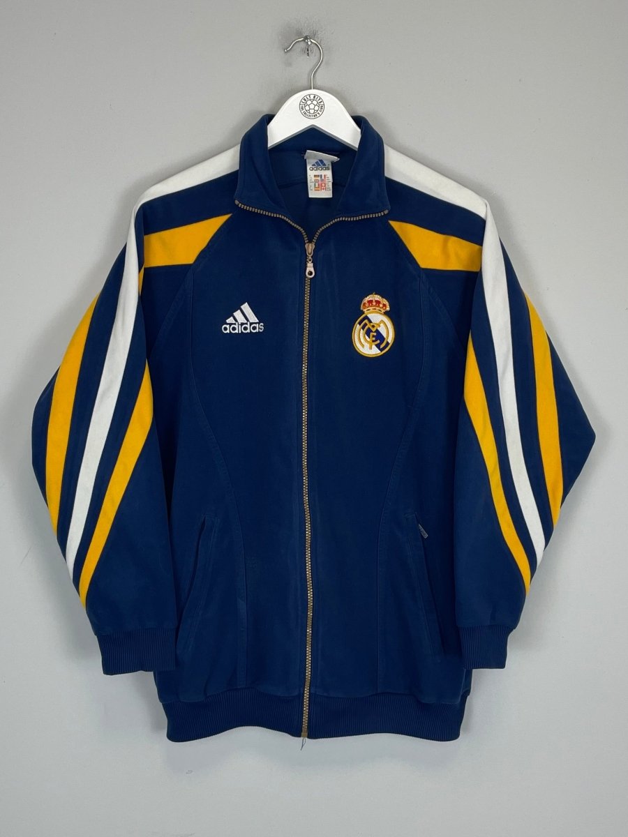 1998/99 REAL MADRID TRACK JACKET (S) ADIDAS - Cult Kits - Small - Buy Vintage Football Shirts, Authentic Retro Football Shirts For Sale, Classic Football Shirts & Soccer Jersey