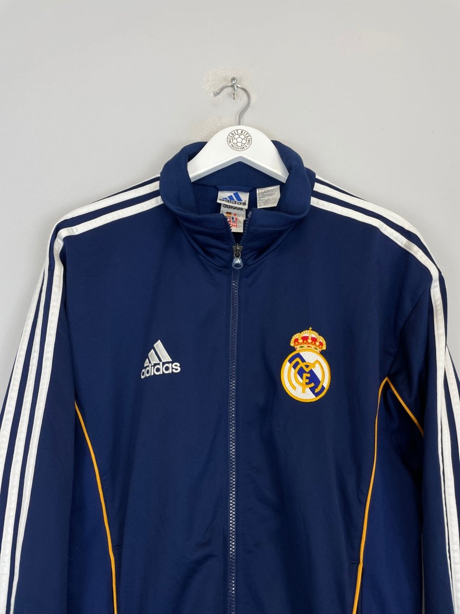 1998/99 REAL MADRID TRACKSUIT TOP (S) ADIDAS - Cult Kits - Small - Buy Vintage Football Shirts, Authentic Retro Football Shirts For Sale, Classic Football Shirts & Soccer Jersey