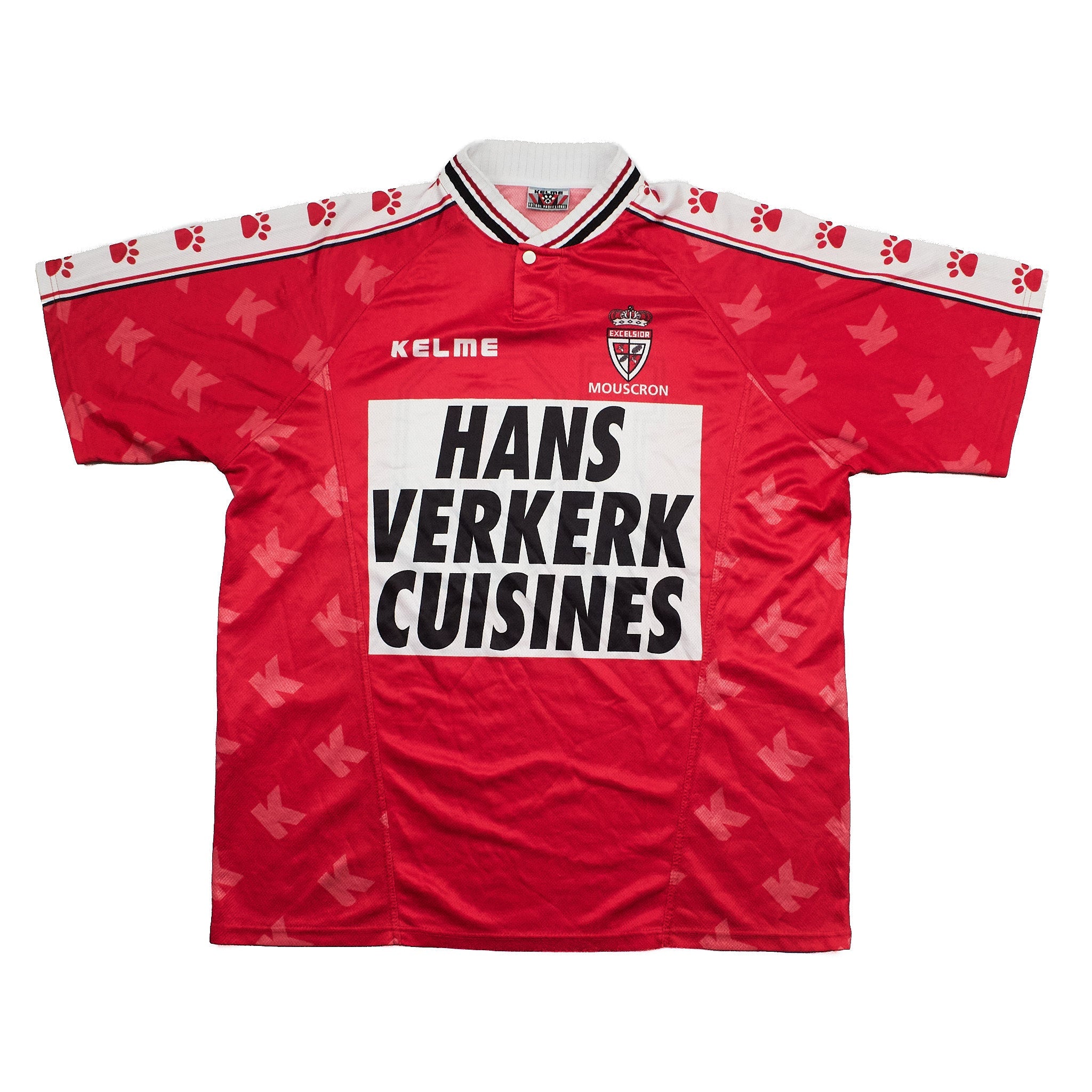 Buy 1998/99 Royal Excelsior Mouscron 10 Home Shirt (XL) Kelme ~ Free worldwide shipping ~ Authentic Vintage Football Shirts from Cult Kits