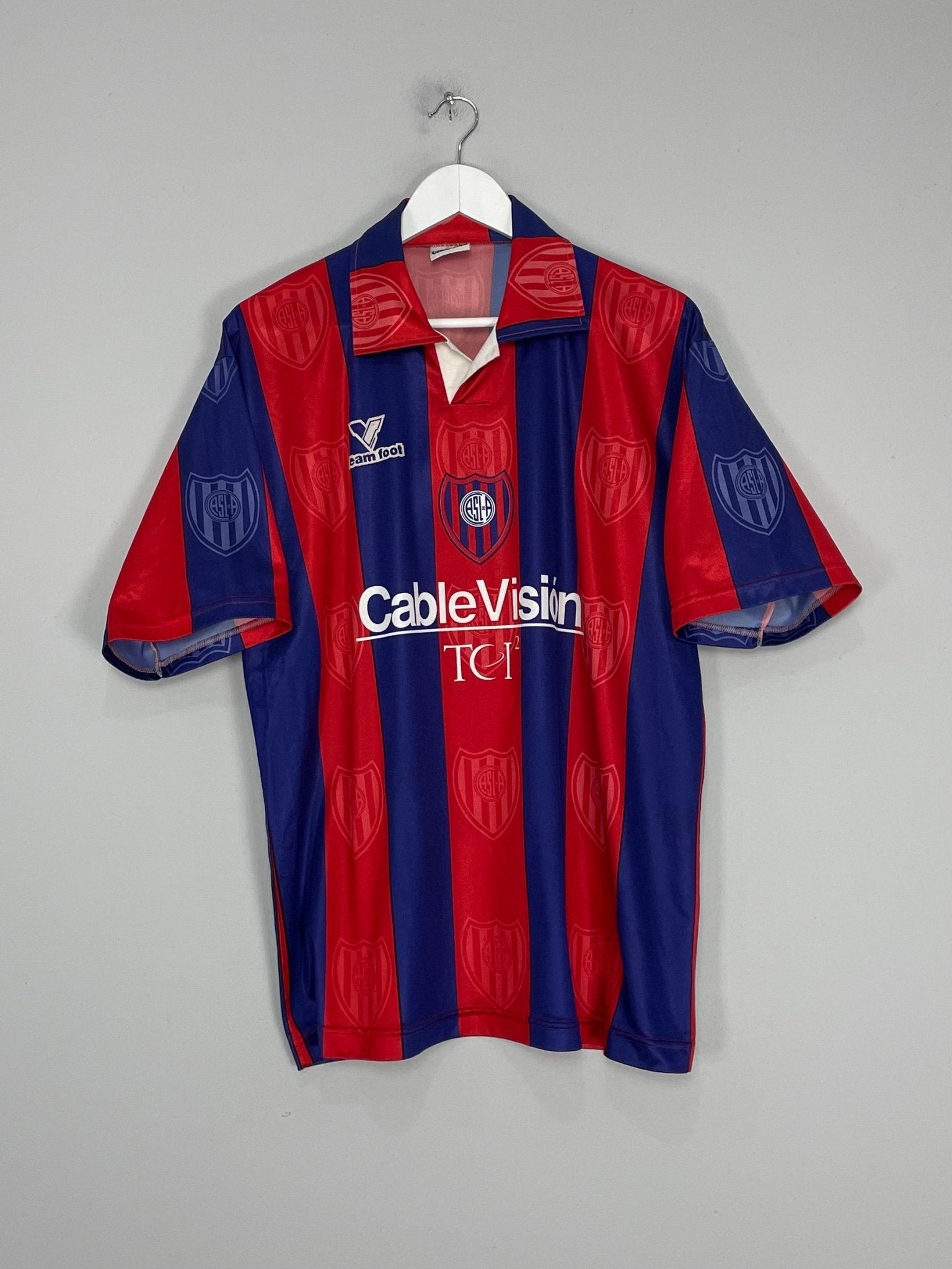 Shop 1998/99 SAN LORENZO HOME SHIRT (L) TEAM FOOT, classic football shirts, vintage football shirts & retro soccer jerseys at Cult Kits