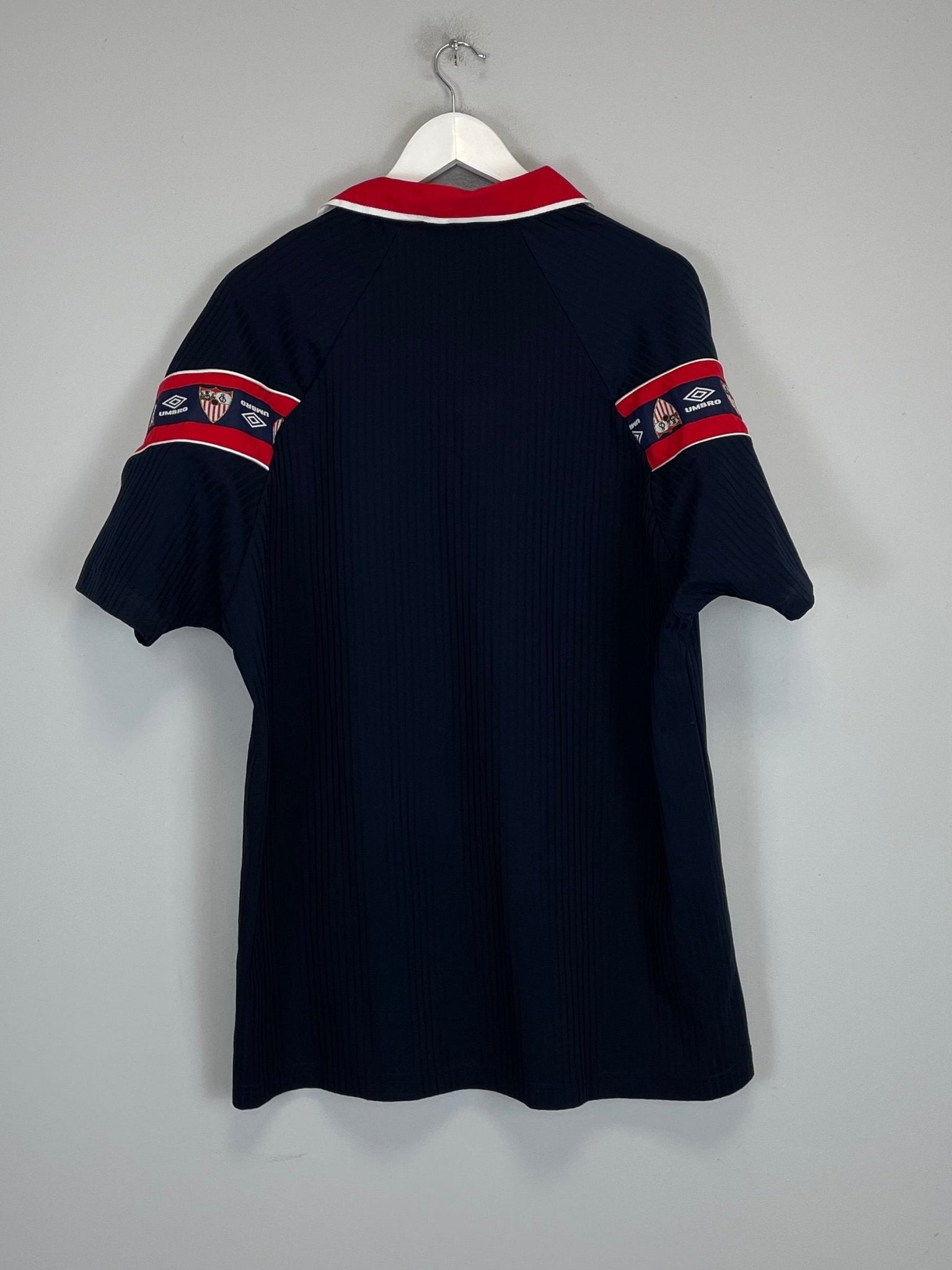 Shop 1998/99 SEVILLA THIRD SHIRT (XL) UMBRO, classic football shirts, vintage football shirts & retro soccer jerseys at Cult Kits