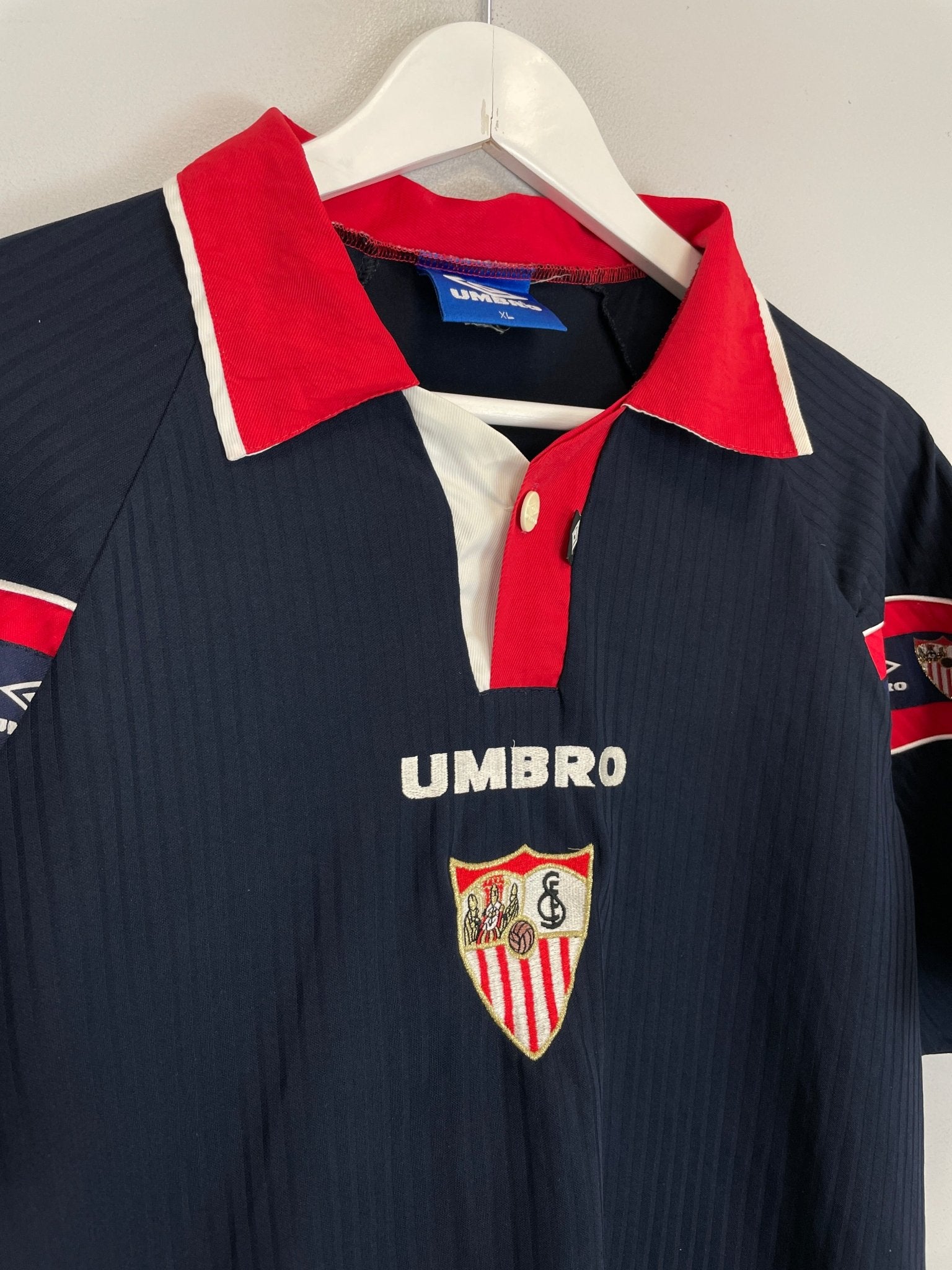 Shop 1998/99 SEVILLA THIRD SHIRT (XL) UMBRO, classic football shirts, vintage football shirts & retro soccer jerseys at Cult Kits