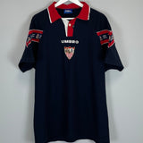 Shop 1998/99 SEVILLA THIRD SHIRT (XL) UMBRO, classic football shirts, vintage football shirts & retro soccer jerseys at Cult Kits