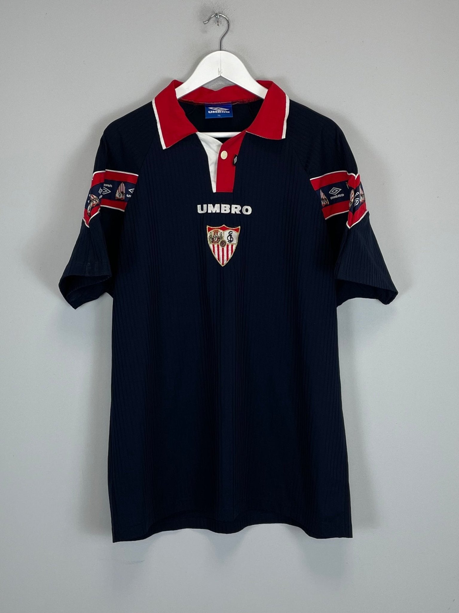 Shop 1998/99 SEVILLA THIRD SHIRT (XL) UMBRO, classic football shirts, vintage football shirts & retro soccer jerseys at Cult Kits