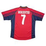 Buy 1998/99 Spain Morientes 7 Home Shirt (L) Adidas ~ Free worldwide shipping ~ Authentic Vintage Football Shirts from Cult Kits