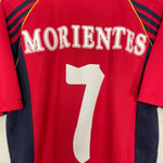 Shop 1998/99 SPAIN MORIENTES #7 HOME SHIRT (M) ADIDAS, classic football shirts, vintage football shirts & retro soccer jerseys at Cult Kits