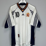 Shop 1998/99 SPAIN RAUL #10 AWAY SHIRT (L) ADIDAS, classic football shirts, vintage football shirts & retro soccer jerseys at Cult Kits