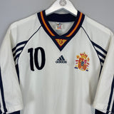 Shop 1998/99 SPAIN RAUL #10 AWAY SHIRT (L) ADIDAS, classic football shirts, vintage football shirts & retro soccer jerseys at Cult Kits