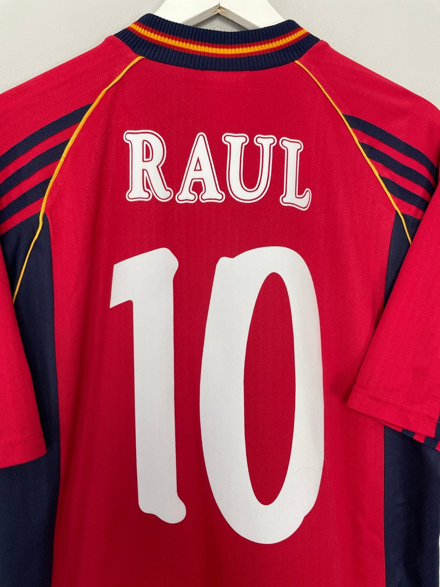 Shop 1998/99 SPAIN RAUL #10 HOME SHIRT (M) ADIDAS, classic football shirts, vintage football shirts & retro soccer jerseys at Cult Kits