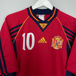 Shop 1998/99 SPAIN RAUL #10 HOME SHIRT (M) ADIDAS, classic football shirts, vintage football shirts & retro soccer jerseys at Cult Kits
