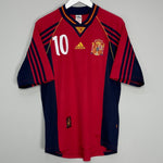 Shop 1998/99 SPAIN RAUL #10 HOME SHIRT (S) ADIDAS, classic football shirts, vintage football shirts & retro soccer jerseys at Cult Kits
