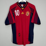 Shop 1998/99 SPAIN RAUL #10 HOME SHIRT (S) ADIDAS, classic football shirts, vintage football shirts & retro soccer jerseys at Cult Kits