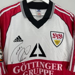 Shop 1998/99 STUTTGART BOBIC #11 *SIGNED* HOME SHIRT (XL) ADIDAS, classic football shirts, vintage football shirts & retro soccer jerseys at Cult Kits