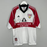Shop 1998/99 STUTTGART BOBIC #11 *SIGNED* HOME SHIRT (XL) ADIDAS, classic football shirts, vintage football shirts & retro soccer jerseys at Cult Kits
