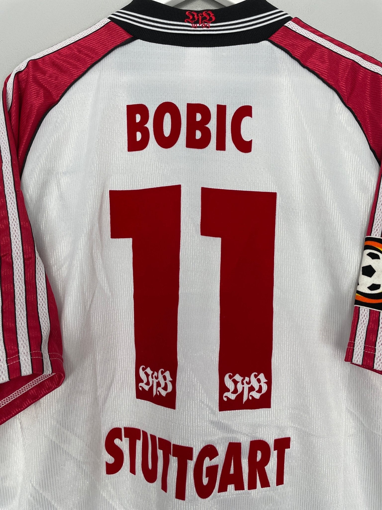 Shop 1998/99 STUTTGART BOBIC #11 *SIGNED* HOME SHIRT (XL) ADIDAS, classic football shirts, vintage football shirts & retro soccer jerseys at Cult Kits