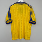 Shop 1998/99 SWEDEN HOME SHIRT (L) ADIDAS, classic football shirts, vintage football shirts & retro soccer jerseys at Cult Kits