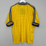 Shop 1998/99 SWEDEN HOME SHIRT (L) ADIDAS, classic football shirts, vintage football shirts & retro soccer jerseys at Cult Kits
