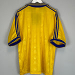 Shop 1998/99 SWEDEN HOME SHIRT (XL) ADIDAS, classic football shirts, vintage football shirts & retro soccer jerseys at Cult Kits