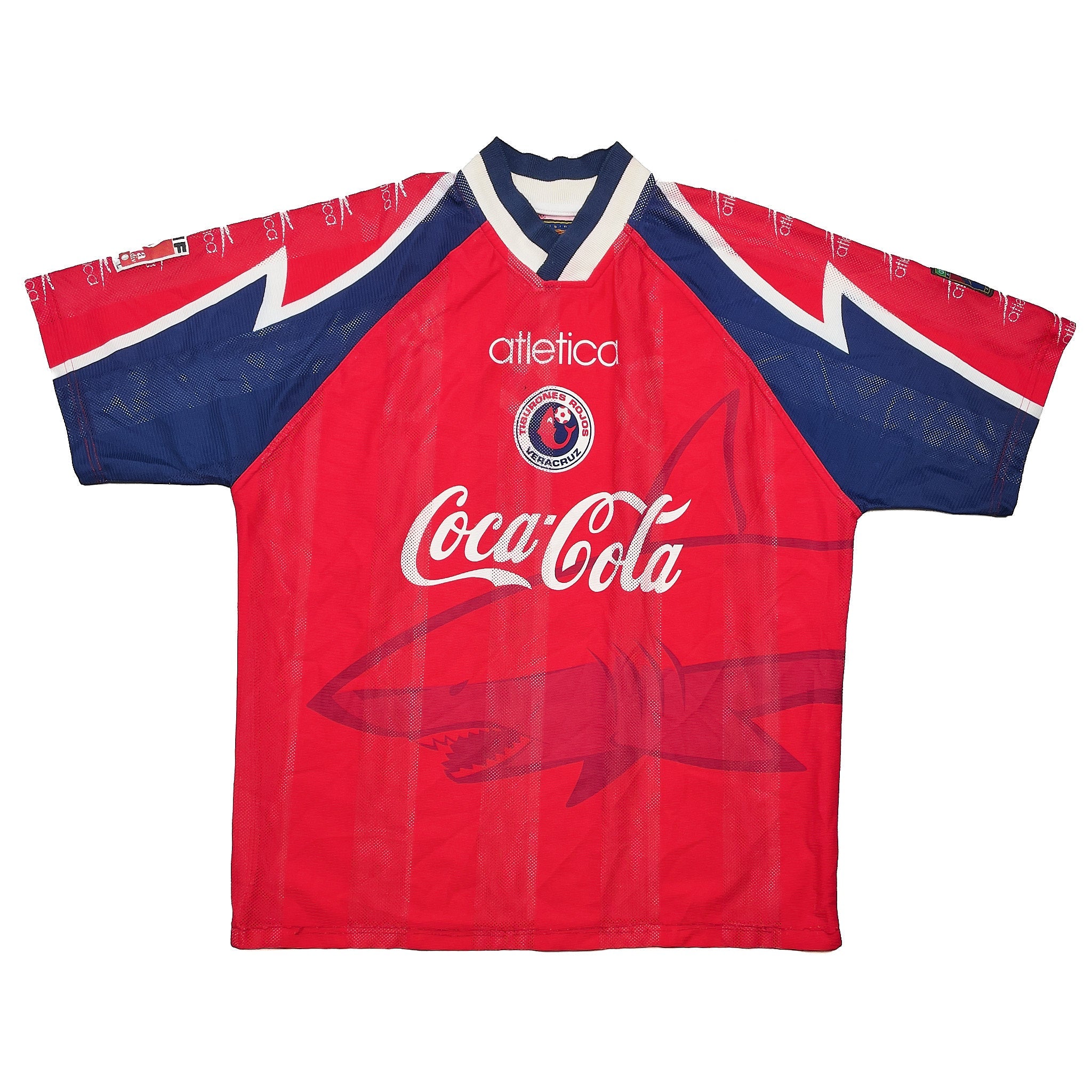 Buy 1998/99 Tiburones Veracruz Home Shirt (XL) Atletica ~ Free worldwide shipping available ~ Authentic Vintage Football Shirts from Cult Kits