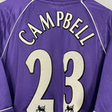 Shop 1998/99 TOTTENHAM CAMPBELL #23 AWAY SHIRT (XL) PONY, classic football shirts, vintage football shirts & retro soccer jerseys at Cult Kits