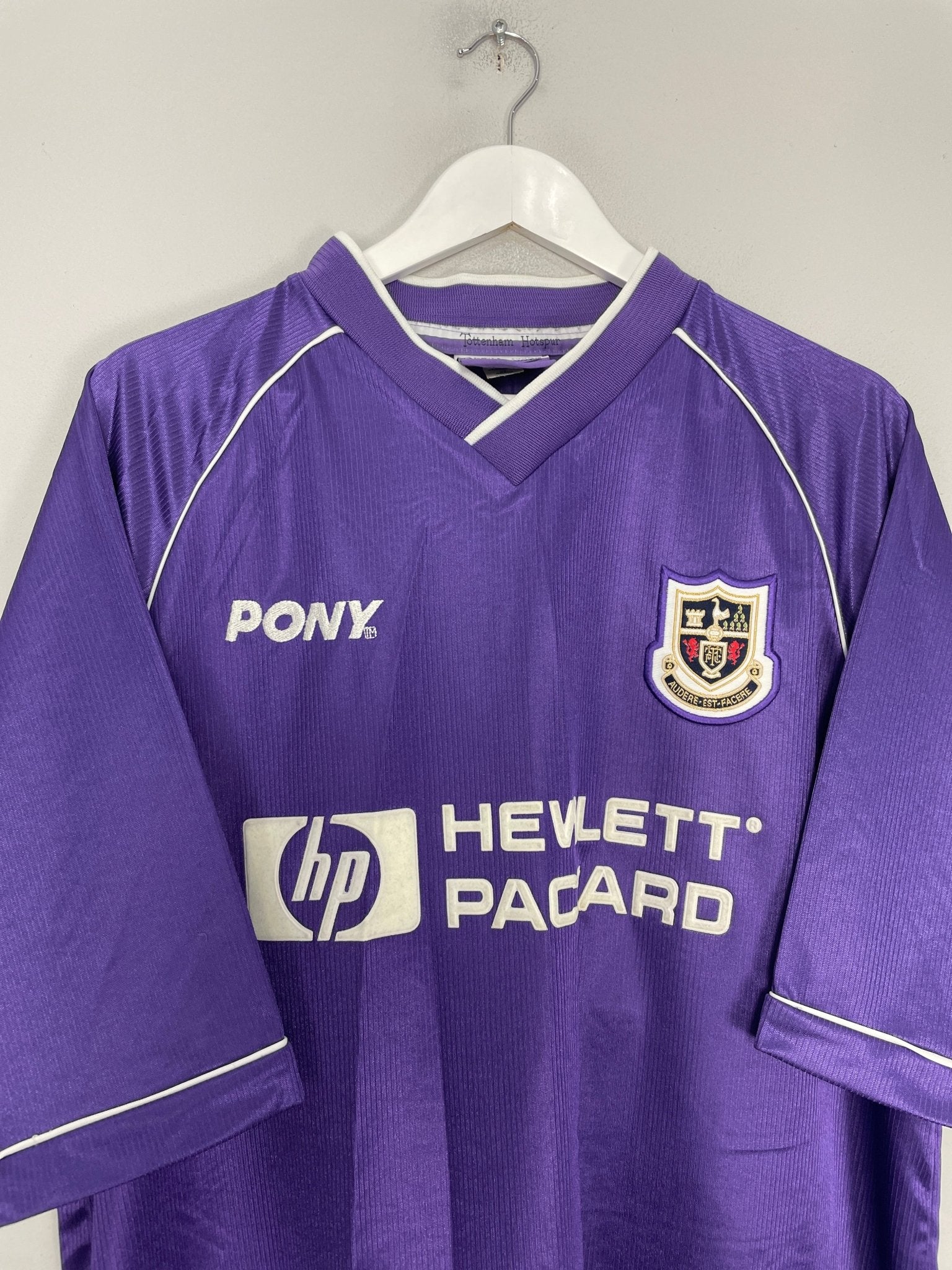 Shop 1998/99 TOTTENHAM CAMPBELL #23 AWAY SHIRT (XL) PONY, classic football shirts, vintage football shirts & retro soccer jerseys at Cult Kits