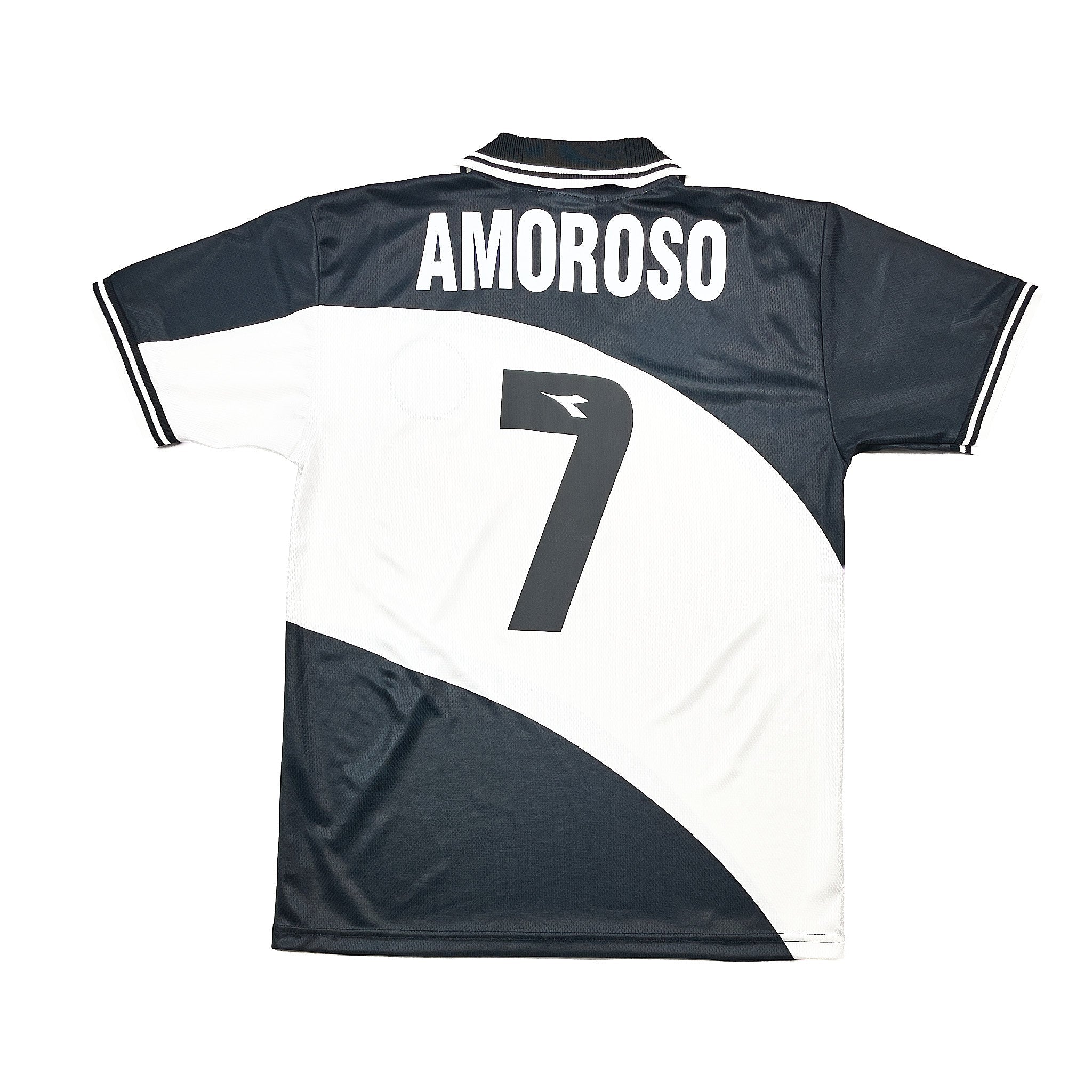 Buy 1998/99 Udinese Amoroso 7 European Home Shirt (L) Diadora ~ Free worldwide shipping ~ Authentic Vintage Football Shirts from Cult Kits