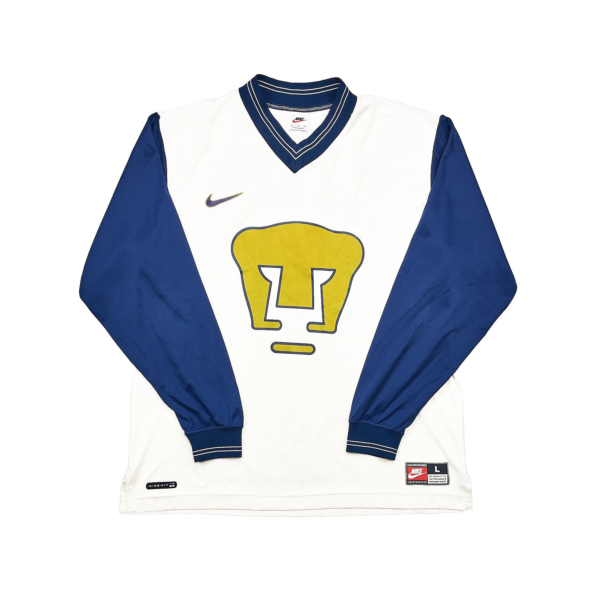 Buy 1998/99 UNAM Pumas L/S Home Shirt (L) Nike ~ Free worldwide shipping available ~ Authentic Vintage Football Shirts from Cult Kits