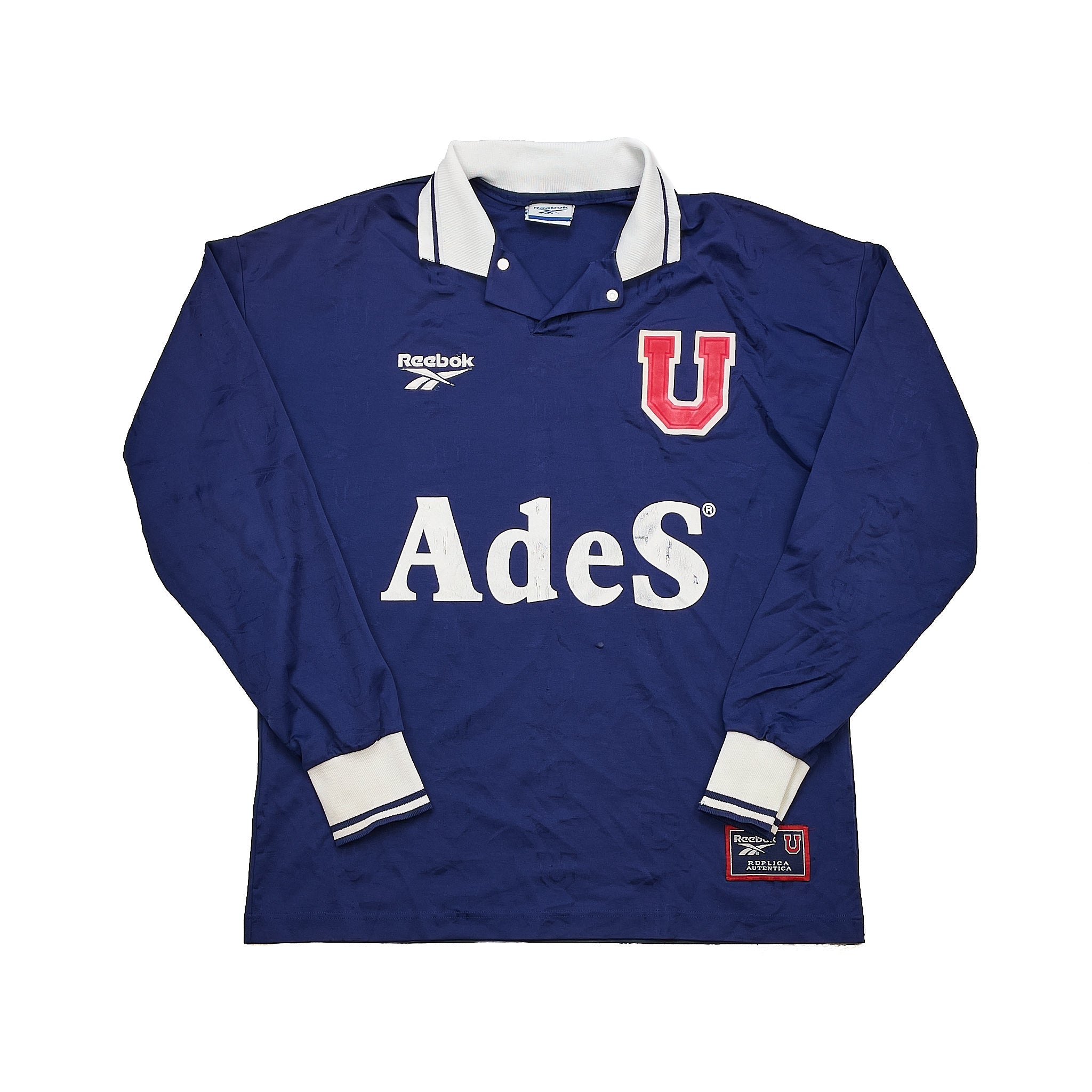 Buy 1998/99 Universidad De Chile L/S Home Shirt (M) Reebok ~ Free worldwide shipping ~ Authentic Vintage Football Shirts from Cult Kits