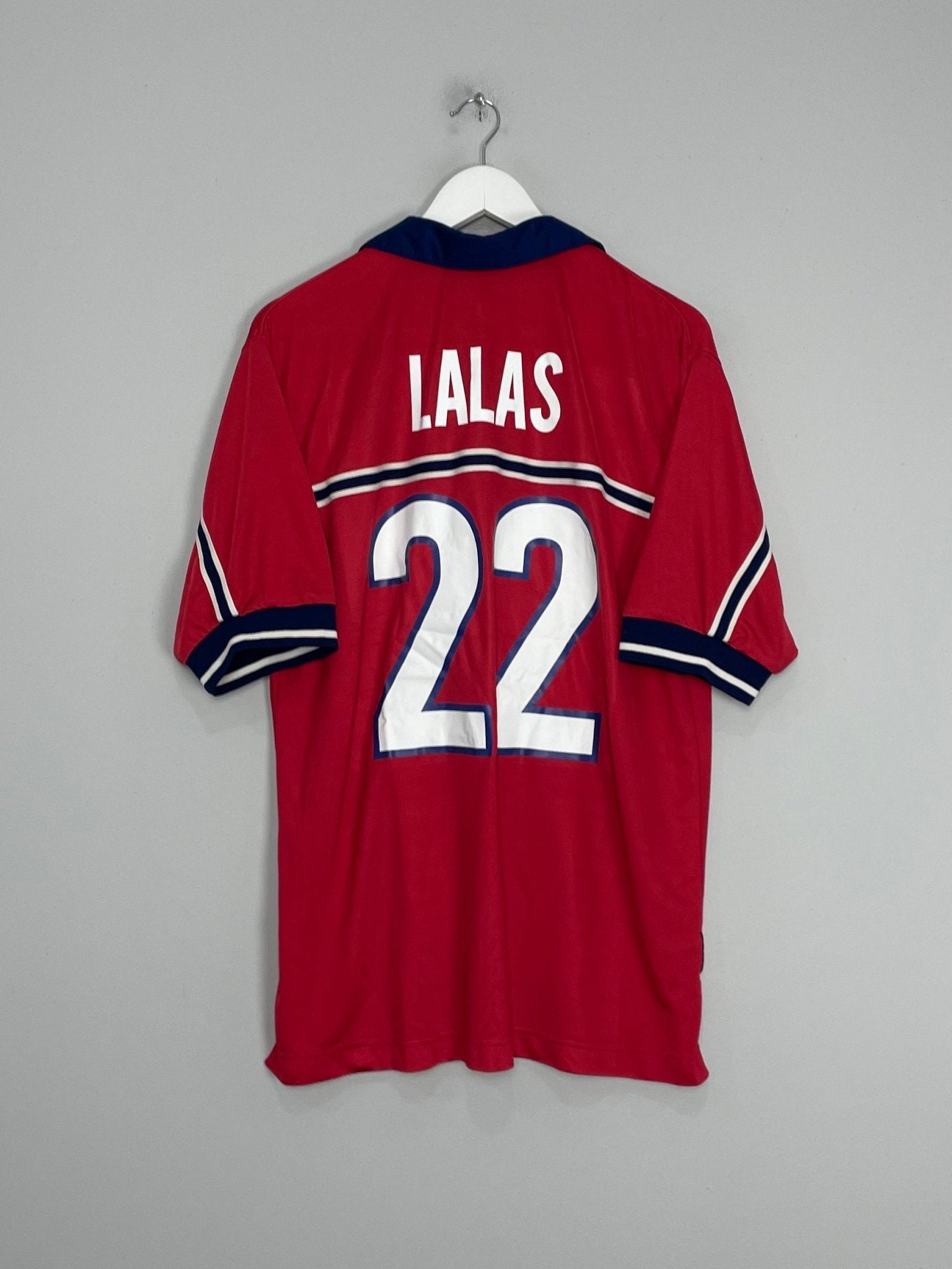 Shop 1998/99 USA LALAS #22 AWAY SHIRT (L) NIKE, classic football shirts, vintage football shirts & retro soccer jerseys at Cult Kits