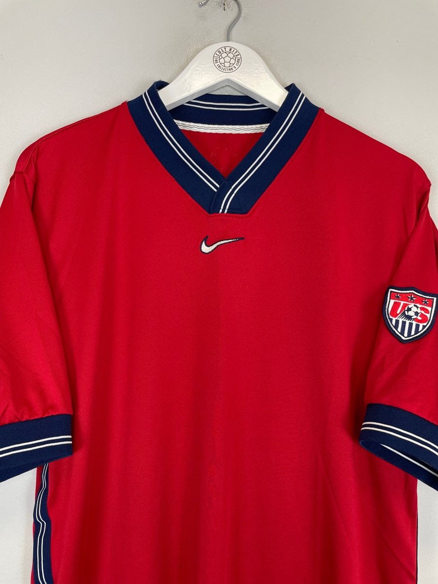 1998/99 USA TRAINING SHIRT (M) NIKE - Cult Kits - Medium - Buy Vintage Football Shirts, Authentic Retro Football Shirts For Sale, Classic Football Shirts & Soccer Jersey