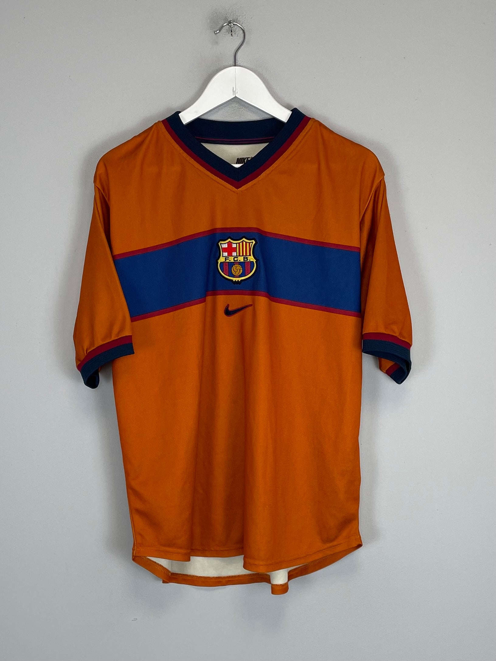 Shop 1998/00 BARCELONA #15 AWAY SHIRT (M) NIKE, classic football shirts, vintage football shirts & retro soccer jerseys at Cult Kits
