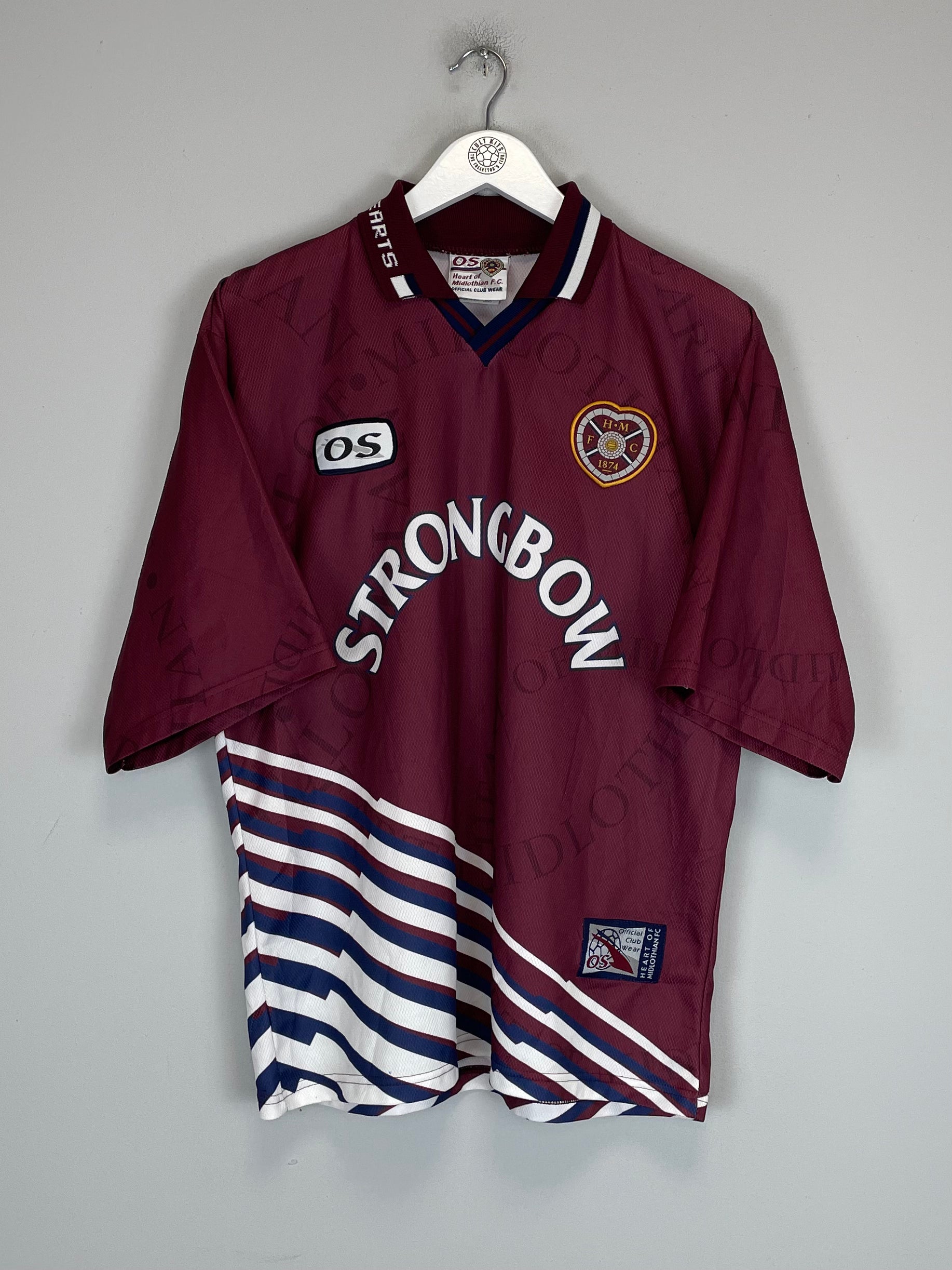 Shop 1998/99 HEARTS HOME SHIRT (L) OLYMPIC, classic football shirts, vintage football shirts & retro soccer jerseys at Cult Kits