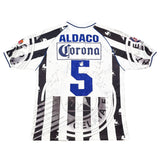Buy 1999 Atletico Celaya Aldaco 5 *Match Issued + Squad Signed* Home Shirt (L) Garcis ~ Free worldwide shipping available ~ Authentic Vintage Football Shirts from Cult Kits