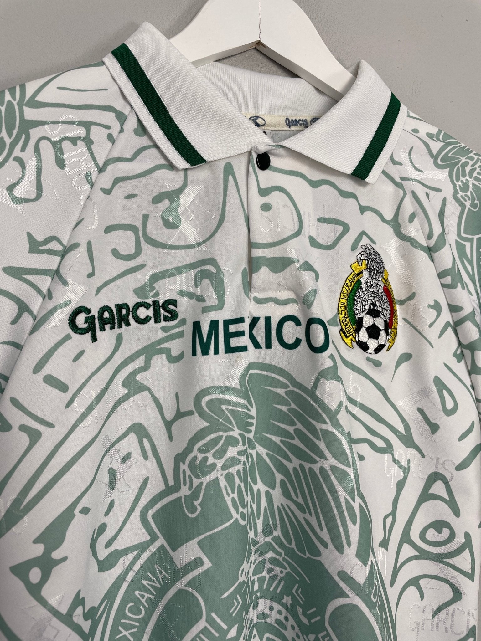 Shop 1999 MEXICO AWAY SHIRT (M) GARCIS, classic football shirts, vintage football shirts & retro soccer jerseys at Cult Kits