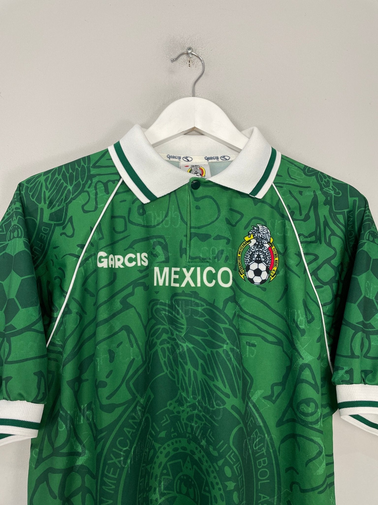 Shop 1999 MEXICO HOME SHIRT (M) GARCIS, classic football shirts, vintage football shirts & retro soccer jerseys at Cult Kits