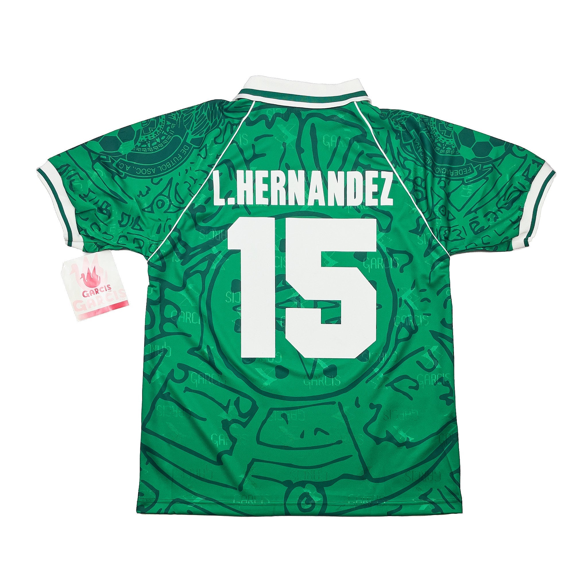 Buy 1999 Mexico L.Hernandez 15 *BNWT* Home Shirt (M) Garcis ~ Free worldwide shipping available ~ Authentic Vintage Football Shirts from Cult Kits