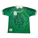 Buy 1999 Mexico L.Hernandez 15 Home Shirt (XL) Garcis ~ Free worldwide shipping available ~ Authentic Vintage Football Shirts from Cult Kits