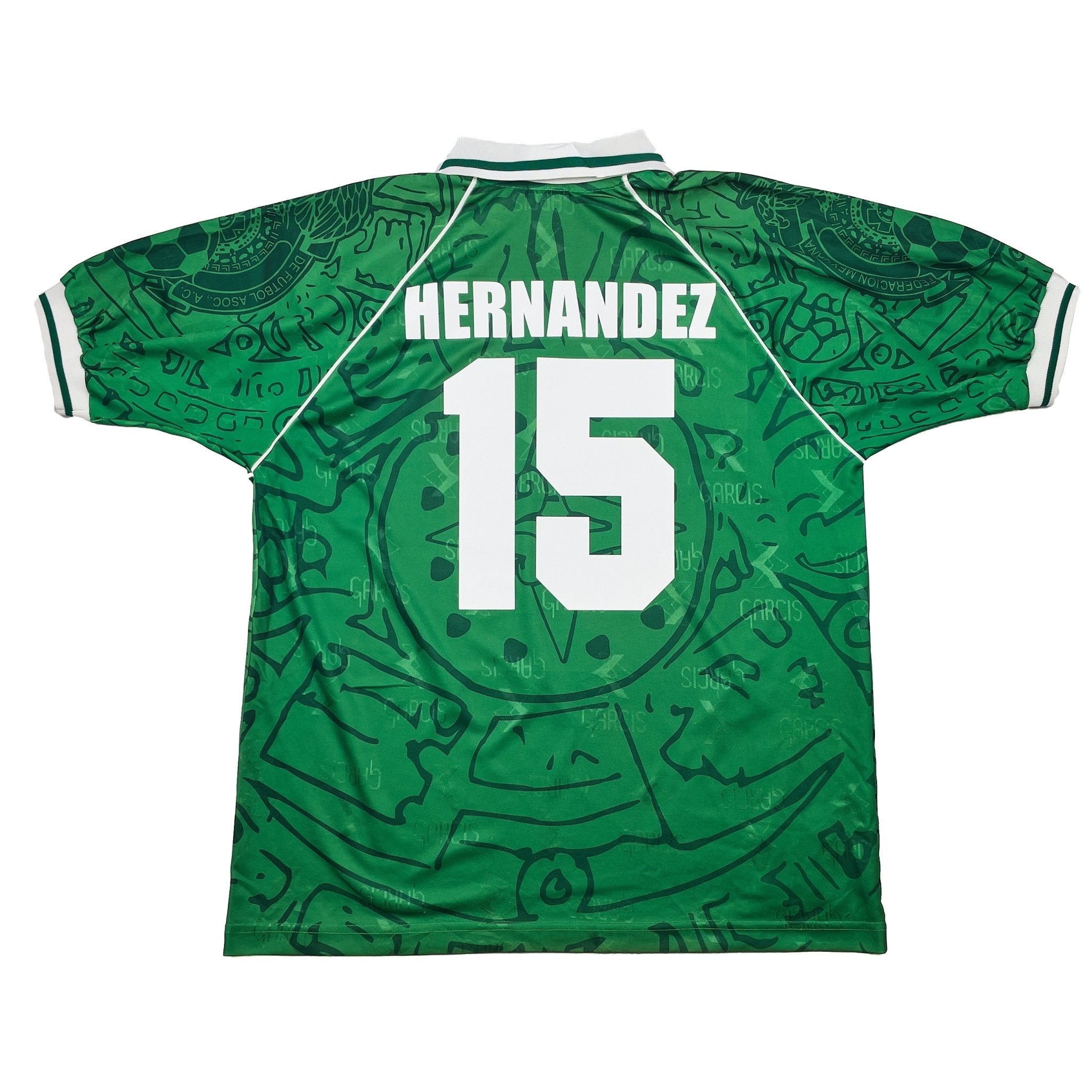 Buy 1999 Mexico L.Hernandez 15 Home Shirt (XL) Garcis ~ Free worldwide shipping available ~ Authentic Vintage Football Shirts from Cult Kits