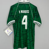 Shop 1999 MEXICO MARQUEZ #4 *BNWT* HOME SHIRT (L) GARCIS, classic football shirts, vintage football shirts & retro soccer jerseys at Cult Kits