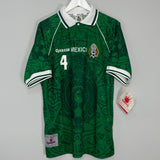 Shop 1999 MEXICO MARQUEZ #4 *BNWT* HOME SHIRT (L) GARCIS, classic football shirts, vintage football shirts & retro soccer jerseys at Cult Kits