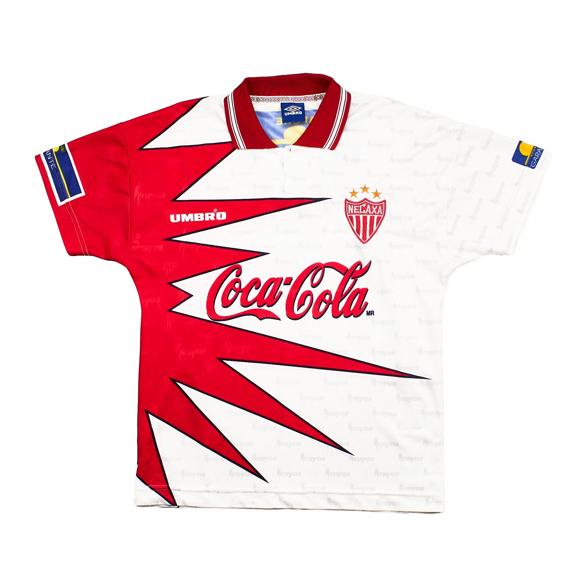 Buy 1999 Necaxa Aguinaga 7 Away Shirt (M) Umbro ~ Free worldwide shipping ~ Authentic Vintage Football Shirts from Cult Kits