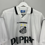 Shop 1999 SANTOS #10 HOME SHIRT (L) UMBRO, classic football shirts, vintage football shirts & retro soccer jerseys at Cult Kits